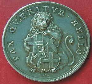 Silver medallion from the Oliver Cromwell Period.